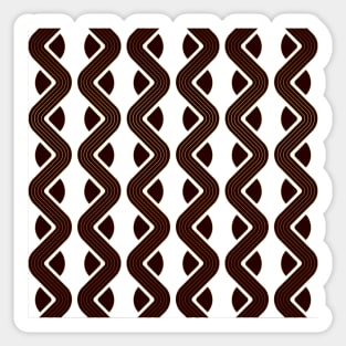 Pattern Geometric gold elegant brown Sticker